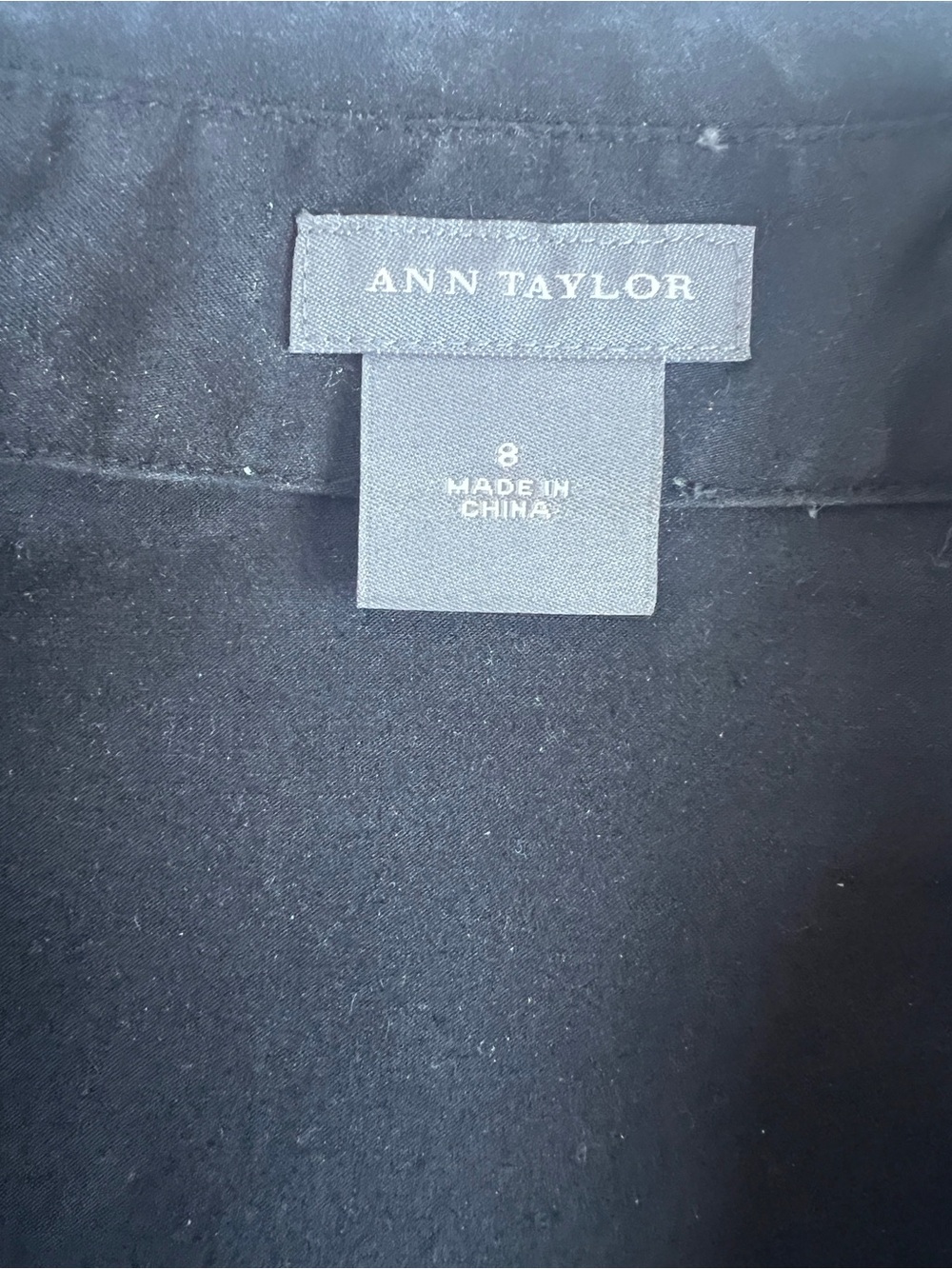 Ann Taylor Black Belted Fit & Flare Shirtdress Size 8 - Picture 7 of 9